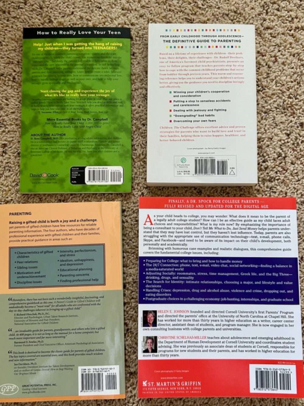 Books - Set of 4 - Parents Guide - Gifted Children - Teen - Challenge - College - Picture 2 of 3
